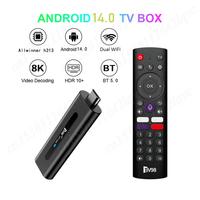 TV98 ATV H313 Android 14.0 TV Stick 8K 2.4G 5G WiFi Quad Core BT5.0 Set Top Box Smart TV Box for Network Media Player
