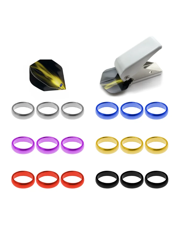 HBS 6PCS Dart Flight Fixed Ring Aluminum Alloy Protective Ring Dart Rod O-ring Aluminum Ring Lock The Dart Wing