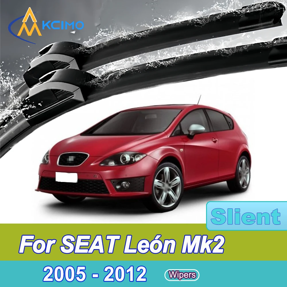 

Для SEAT Leon Mk2 1P 2005-2012 щетки стеклоочистителя переднего стекла 2 шт. тихие аксессуары для ветрового стекла от дождя