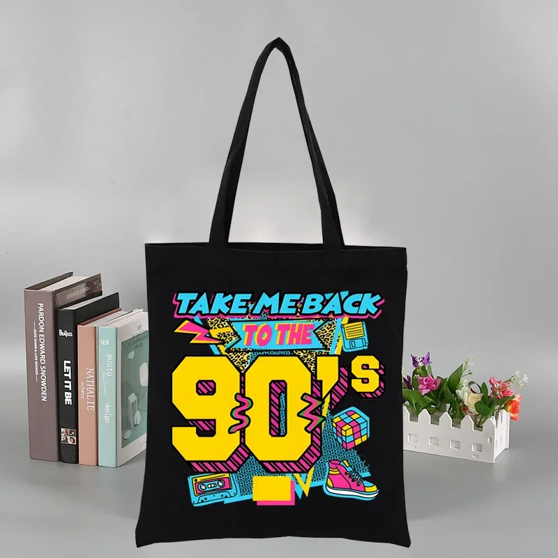 Backstreet Boys World BSB Music Band Fashion Shopping Black Bags Canvas Tote Bag Mom Reusable Cloth Bag Handbag Shoulder Bags