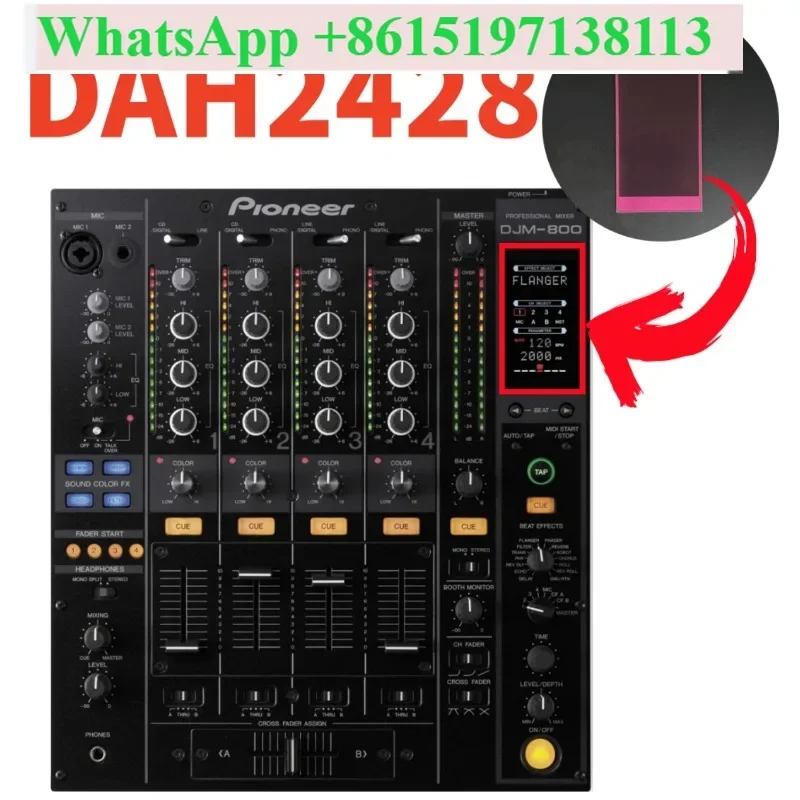For Pioneer djm800 mixer display screen outer acrylic plastic panel repair parts dah2428