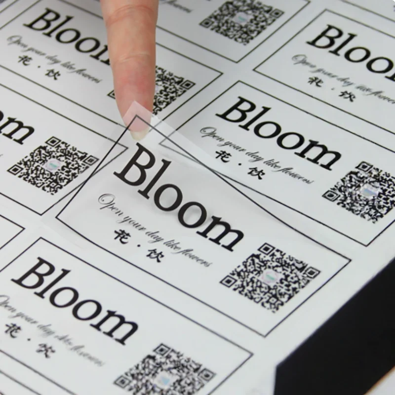 

500Pcs Custom Transparent Stickers Customized Company Logo Label Wedding Christmas Personalized Sticker PVC Waterproof Kraft DIY