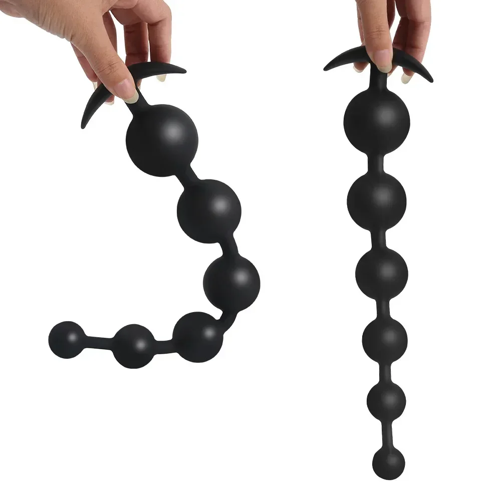 4 Sizes Silicone Anal Beads Anal Plug Butt Plug Pull Beads Dildo Masturbator Anal Dilator Adult Sex Toys For Woman Men Sex Shop