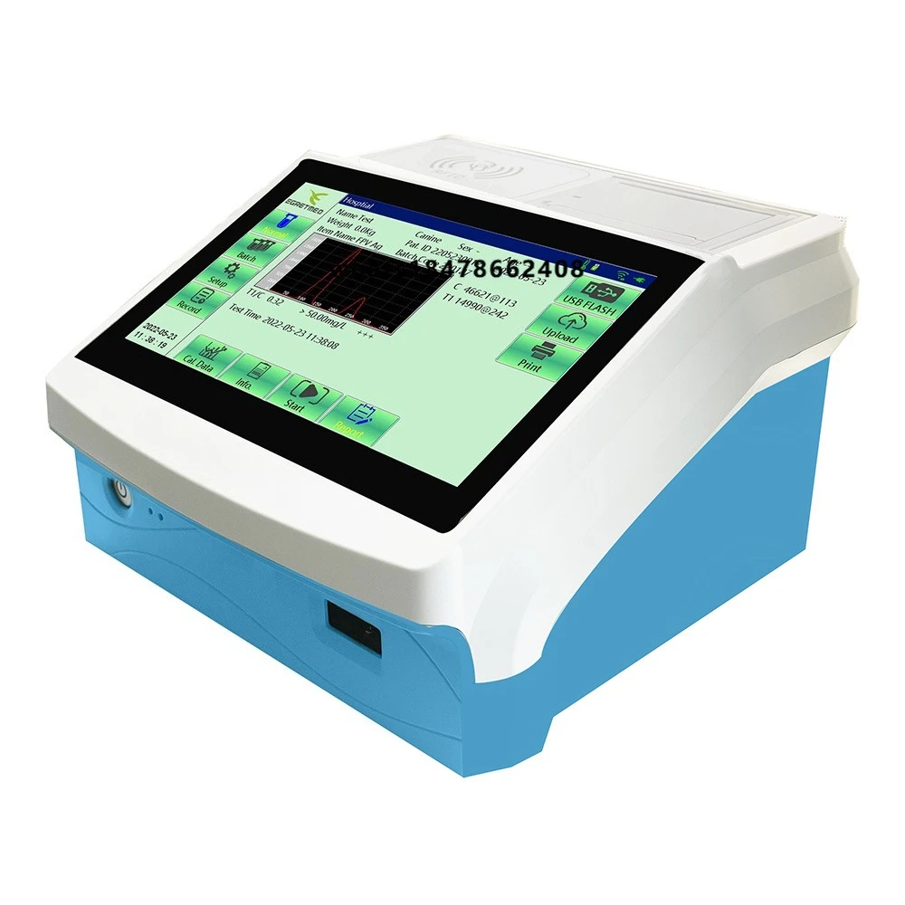 Portable MSLYT05plus Veterinary Fluorescence Immunoassay Analyzer Pet Hormone and Virus Diagnostic Equipment
