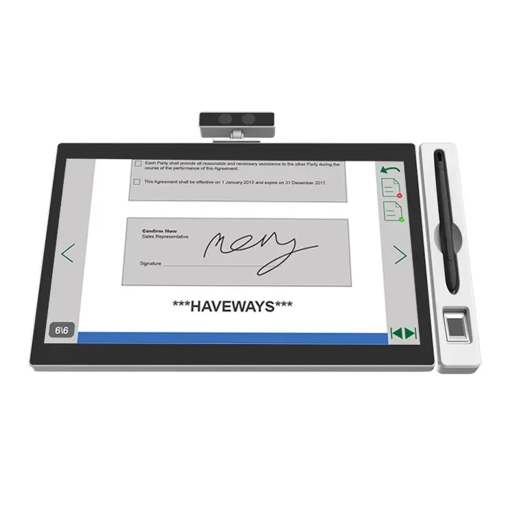 HAVEWAYS 15.6 inch digital sign tablet with fingerprint and facial recognition functions
