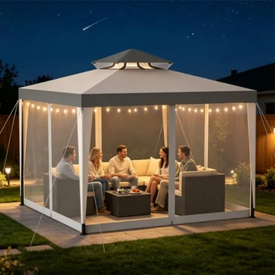 Outdoor Gazebo for Patio, Upgraded 10×10 Canopy Tent for Party