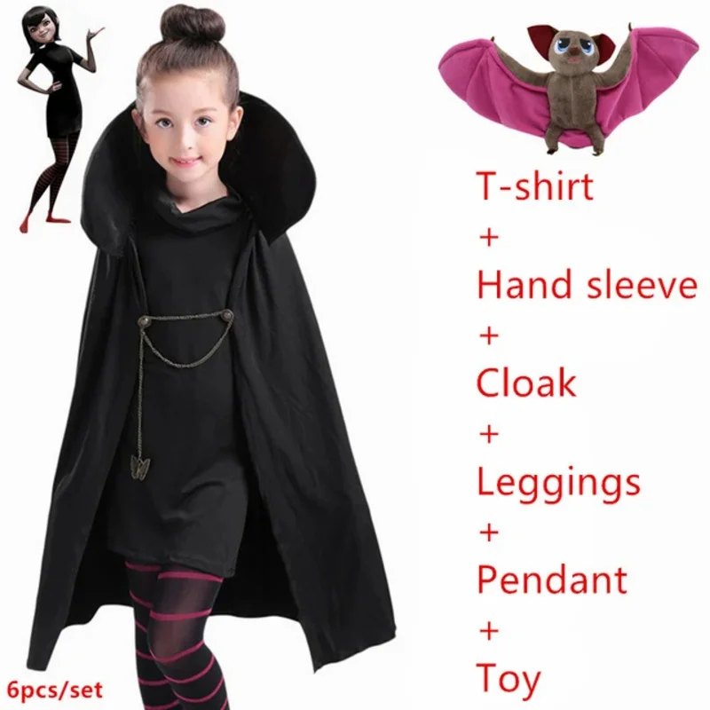 2025 Nieuwe Kerst halloween kostuums voor meisjes Carnaval Hotel Transylvania Mavis Cosplay Fancy dress Vampier kind advertentie AA