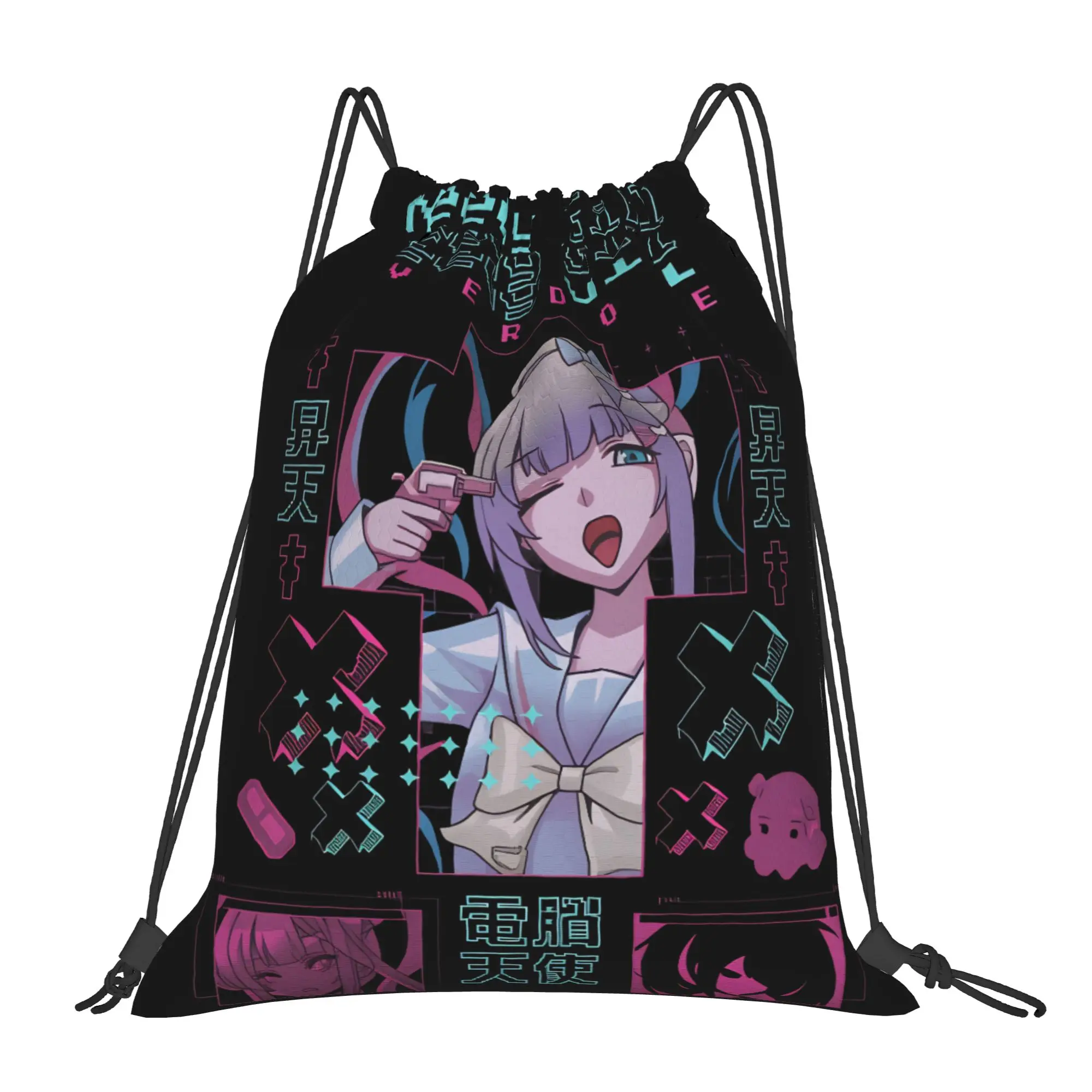 Needy Streamer Overload Drawstring Bag Video Game Lightweight Vintage Backpack Travel Sackpack String Bags For Men