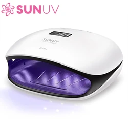 Sunuv sun4 48w uv lâmpadas led secador de unhas lâmpada com display lcd inteligente uv fototerapia unha arte manicure ferramenta senhoras presente