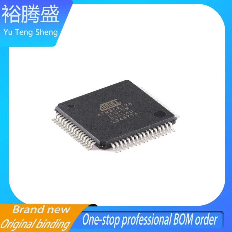 New original ATMEGA128-16AU packaged TQFP-64 microcontroller chip in stock