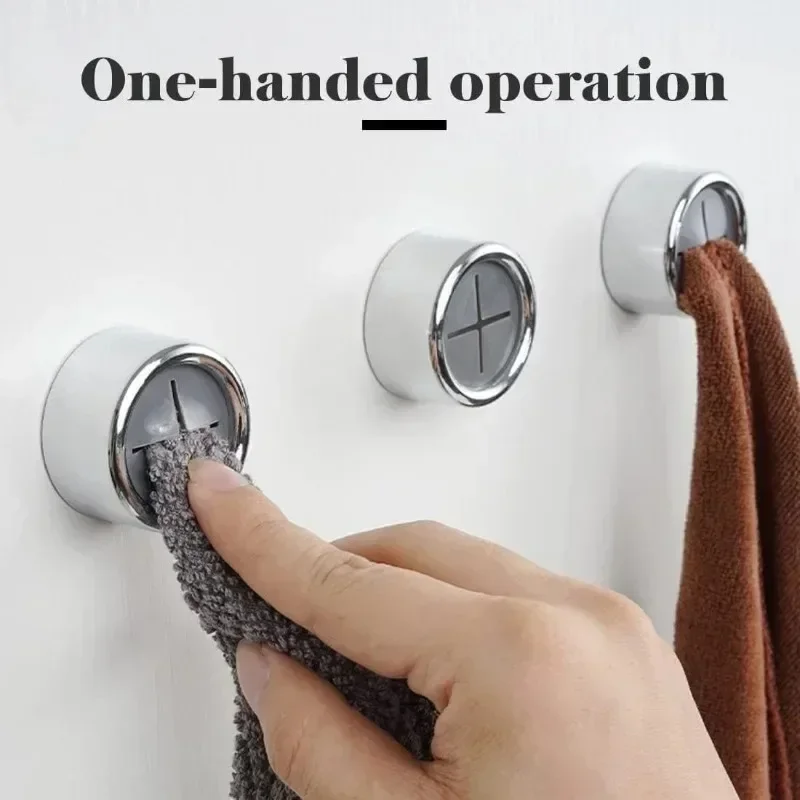 3pcs Self Adhesive Towel Plug Holder Wall Mounted Bathroom Organizers Towel Hooks Storage Rack Kitchen Rags Dishcloth Clips