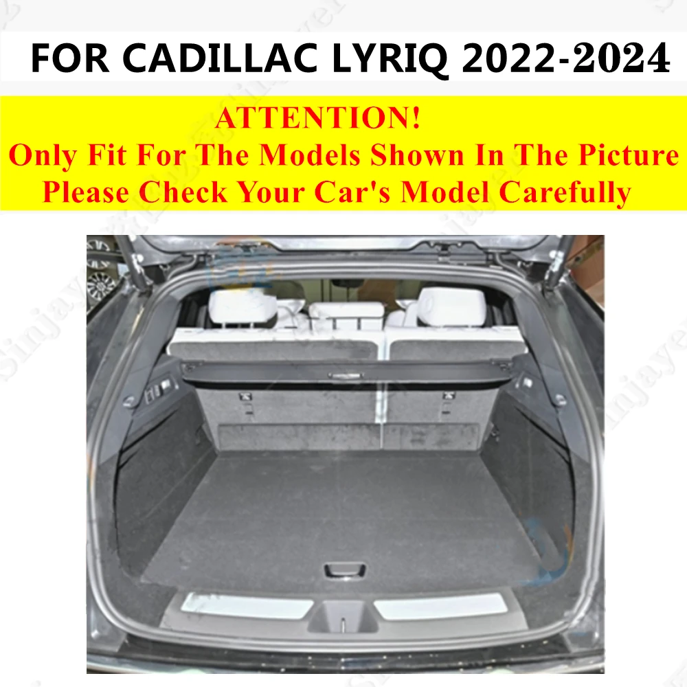 Custom Full Set Car Trunk Mat For Cadillac LYRIQ 2024 2023 2022 Rear Cargo Liner Tail Boot Tray luggage Pad Auto Carpet Parts