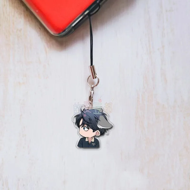 Korean BL  Manwha Sketch Mobile Phone Lanyard Lee Joobin Choi Ilkyung Acrylic Pendant Kawaii Straps Hanging Cute Rope Ornament