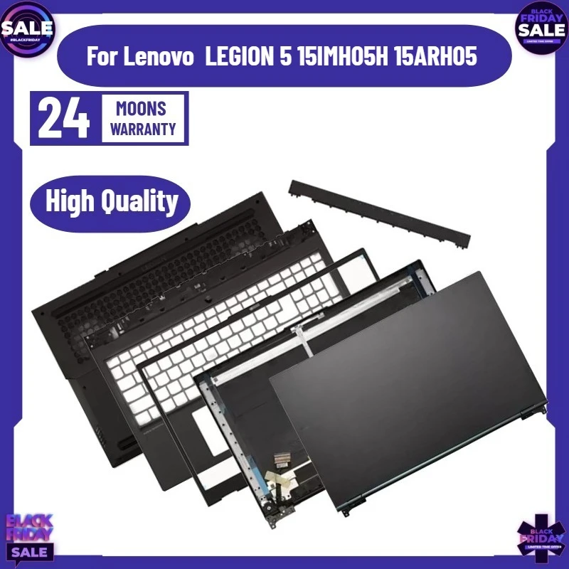 

For Lenovo LEGION 5 15IMH05H 15ARH05 LCD Back Cover Front Bezel Hinges Palmrest Bottom Case Hinge Cover