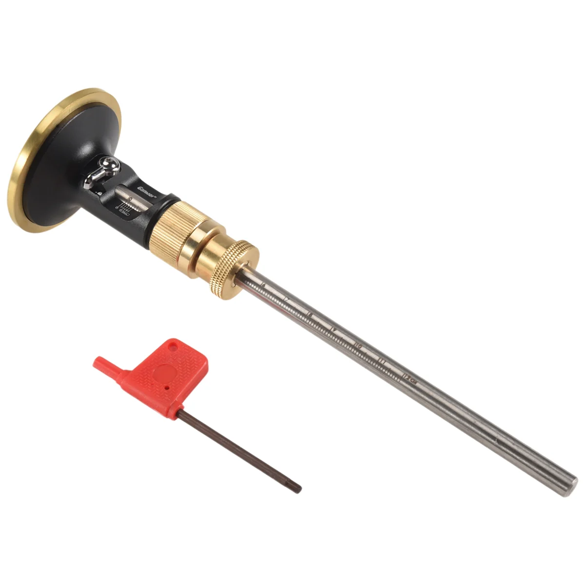 AT16  Wheel Marking Gauge Woodworking Marking Scriber with 2 Replacement Cutters Solid Metal Bar Wood Scribe Tool for Carpenter