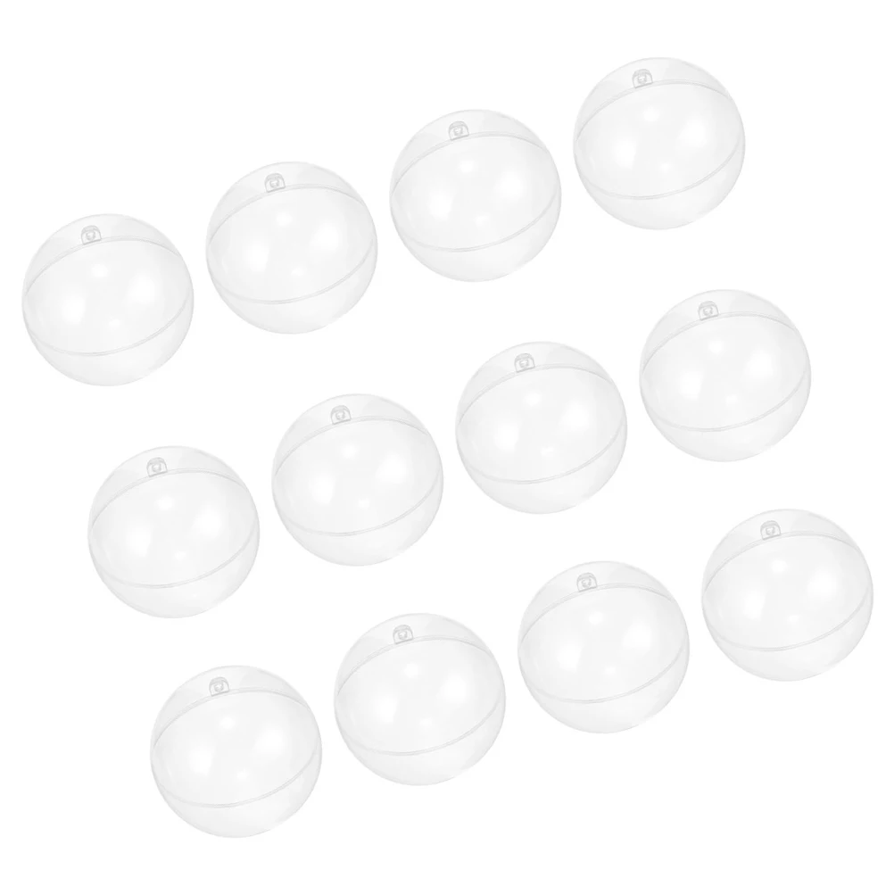 

12Pcs Xmas Tree Ball Decorations 10Cm Clear Plastic Hanging Ornaments for Christmas Party Wedding Garden Indoor Outdoor