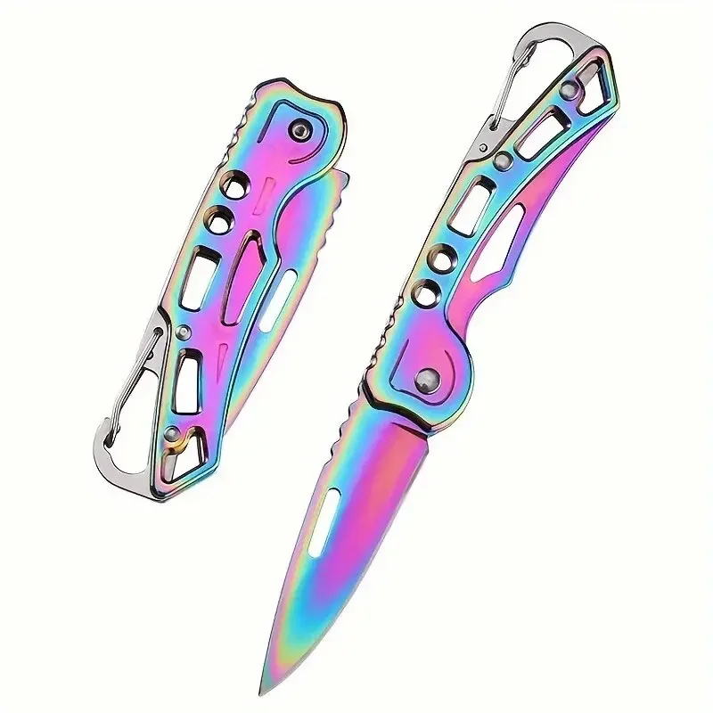 New Stainless Steel Folding Knife Self Defense Pocket Keychain Survival Knives Multitool Tactical Knife Outdoor Hunting Camping