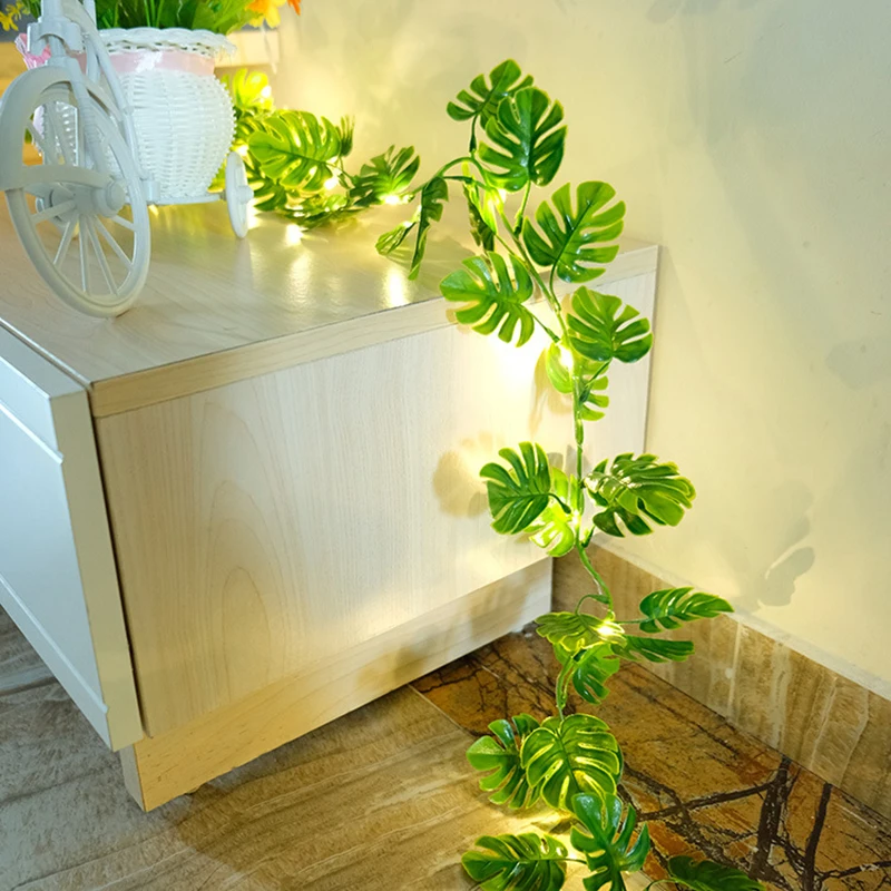20 LED Ivy Rose Flower Christmas Lights Holiday String Lights Battery Operated Valentine Wedding Party Decoration Lamp