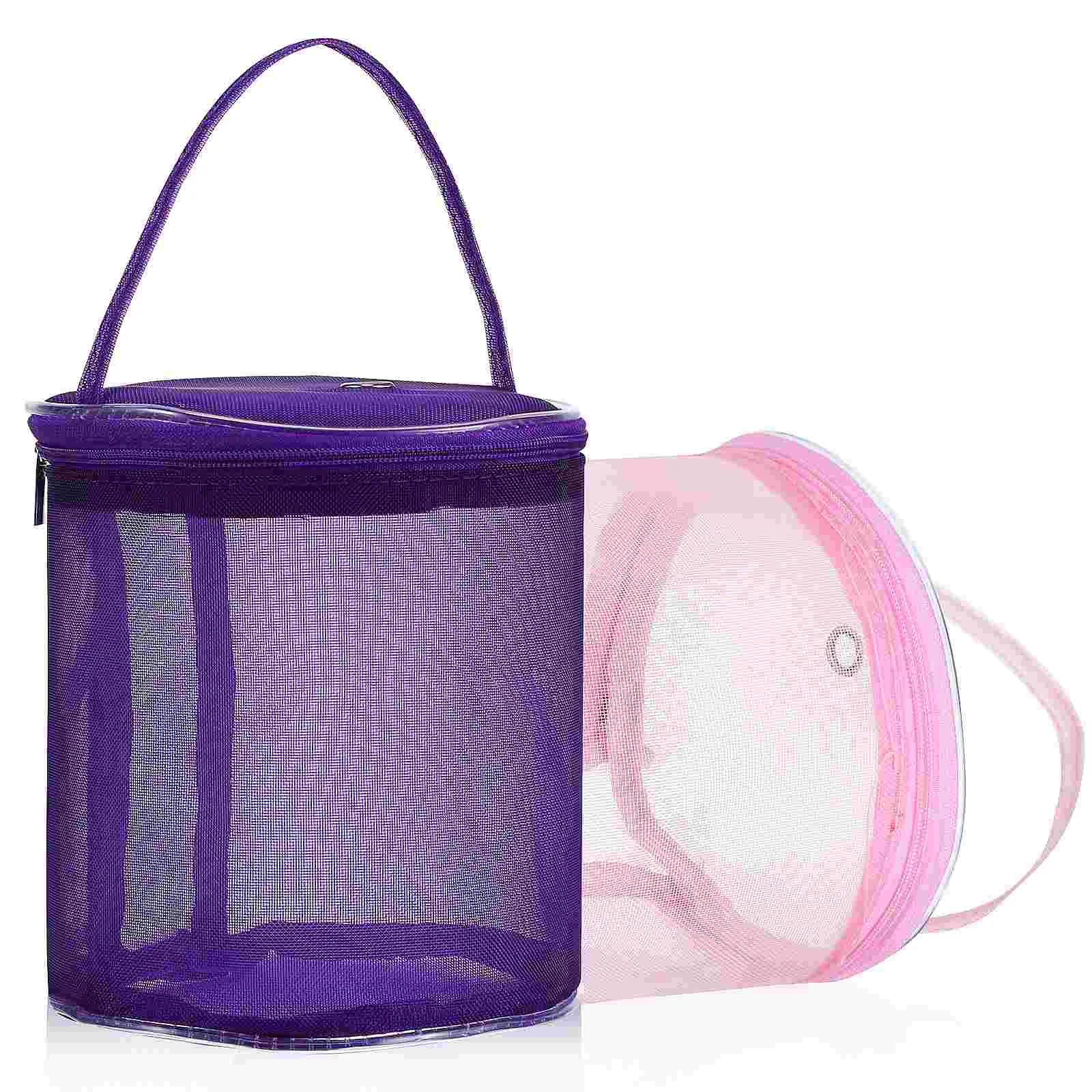 

2 Pcs Tote Bags Crochet Thread Storage Hook Organizer Woven Portable Yarn Holder Sweater Needle Knitting
