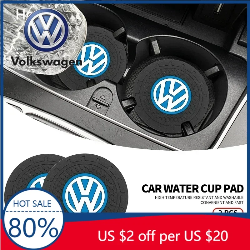 

Водонепроницаемые нескользящие силиконовые подставки для автомобильных стаканов (1/2 шт.) для Volkswagen VW Golf, Caddy, Scirocco, Beetle, Touran