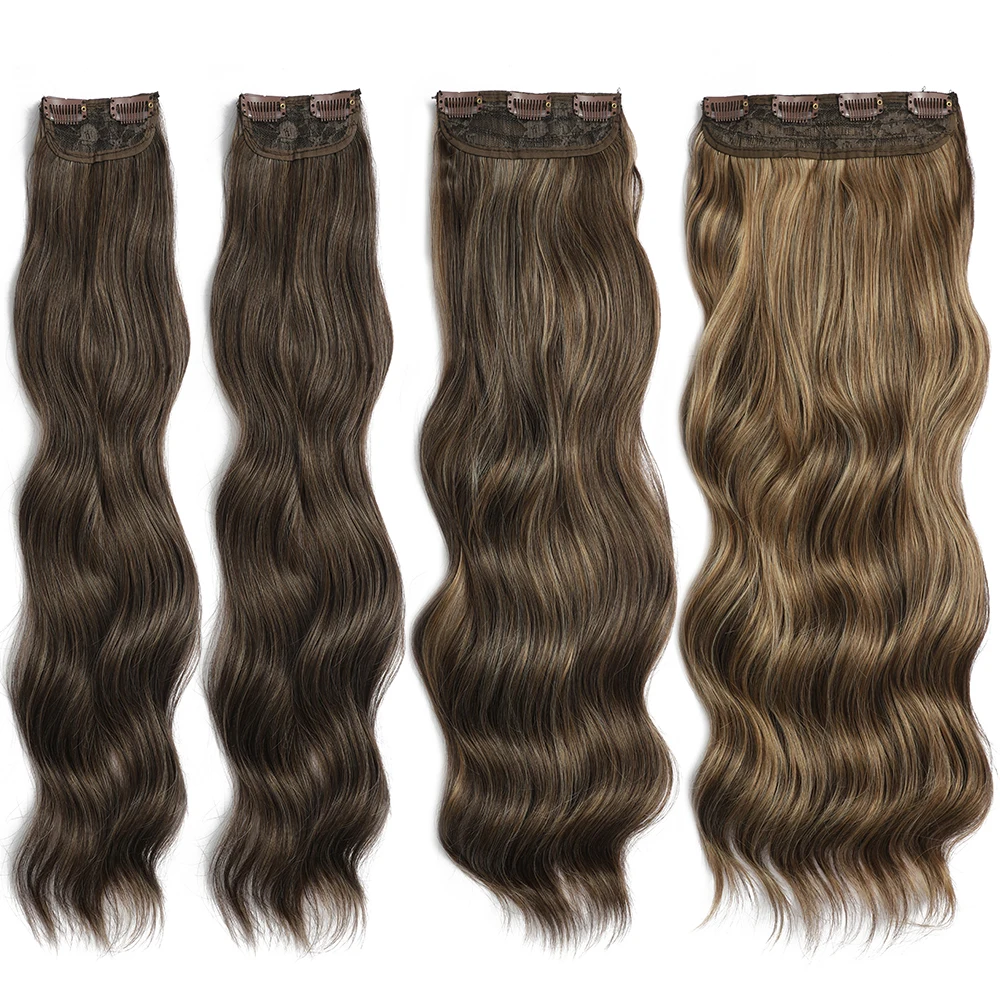 الحيوي الجسم موجة كليب في وصلات الشعر 22 بوصة 4 قطعة/الوحدة 220 جرام لينة الطبيعية ألياف مقاومة للحرارة كليب في الشعر الاصطناعية #2
