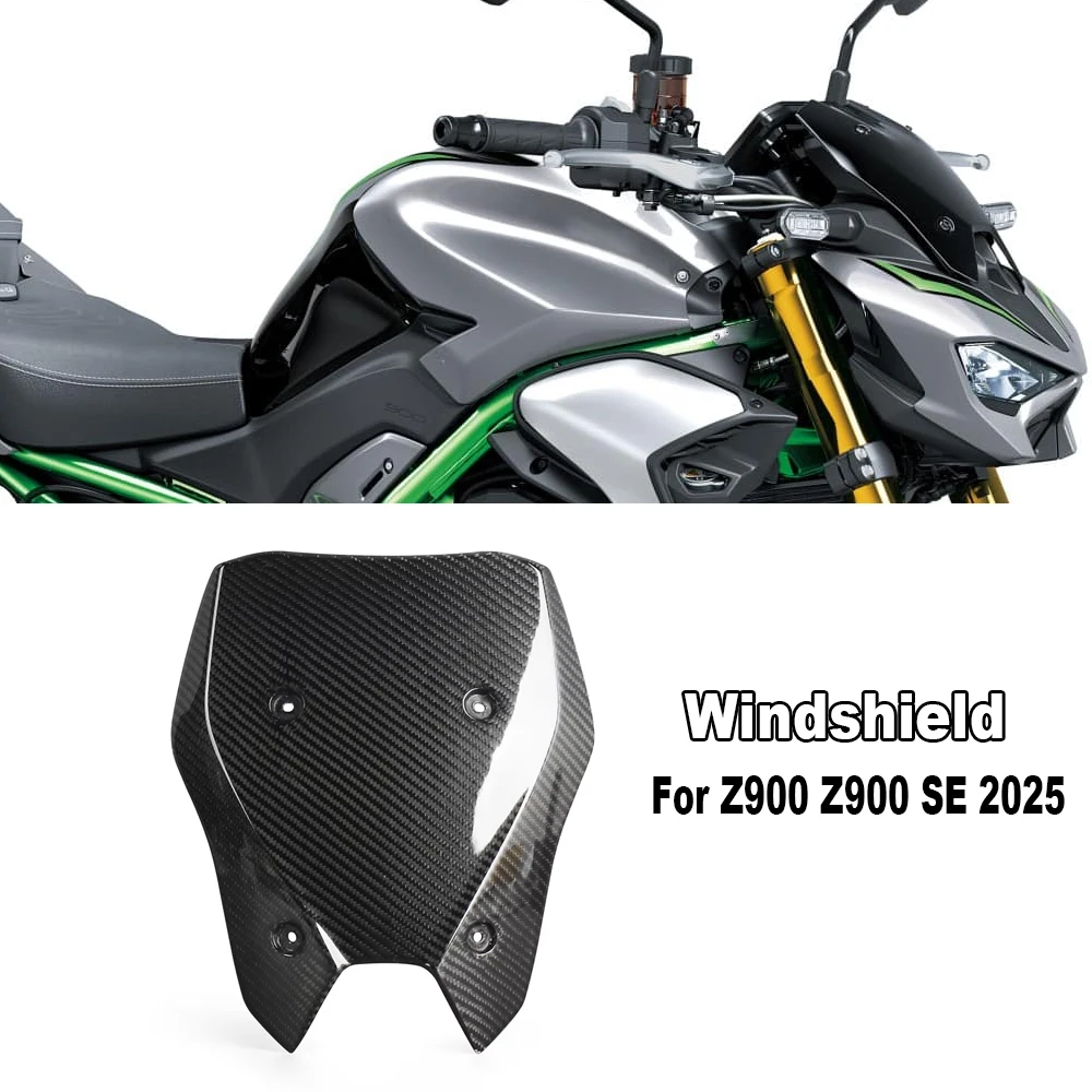 

Carbon fiber Mortorcycle Accessories Windshield Windscreen Air deflectors For Kawasaki Z 900 Z900 SE 2025
