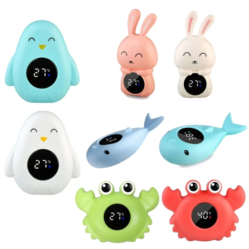 Therye.com-Compteur de température d'eau numérique de dessin animé, affichage LED, jouet de bain pour enfants, nouveau-nés, tout-petits, essentiels pour bébé