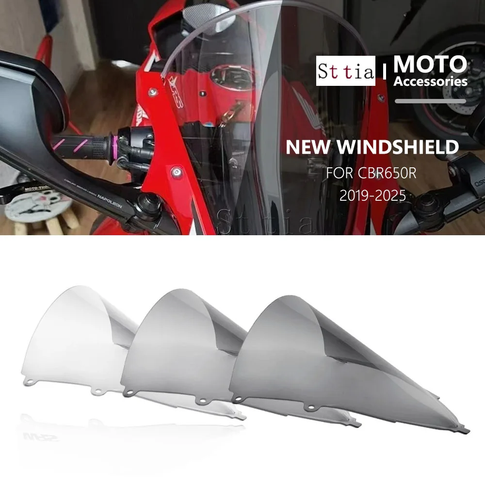 

Fit For Honda 2019-2025 CBR650R CBR 650R New Motorcycle Accessories Windscreen Windshield Heightening Raised Wind Shield cbr650r