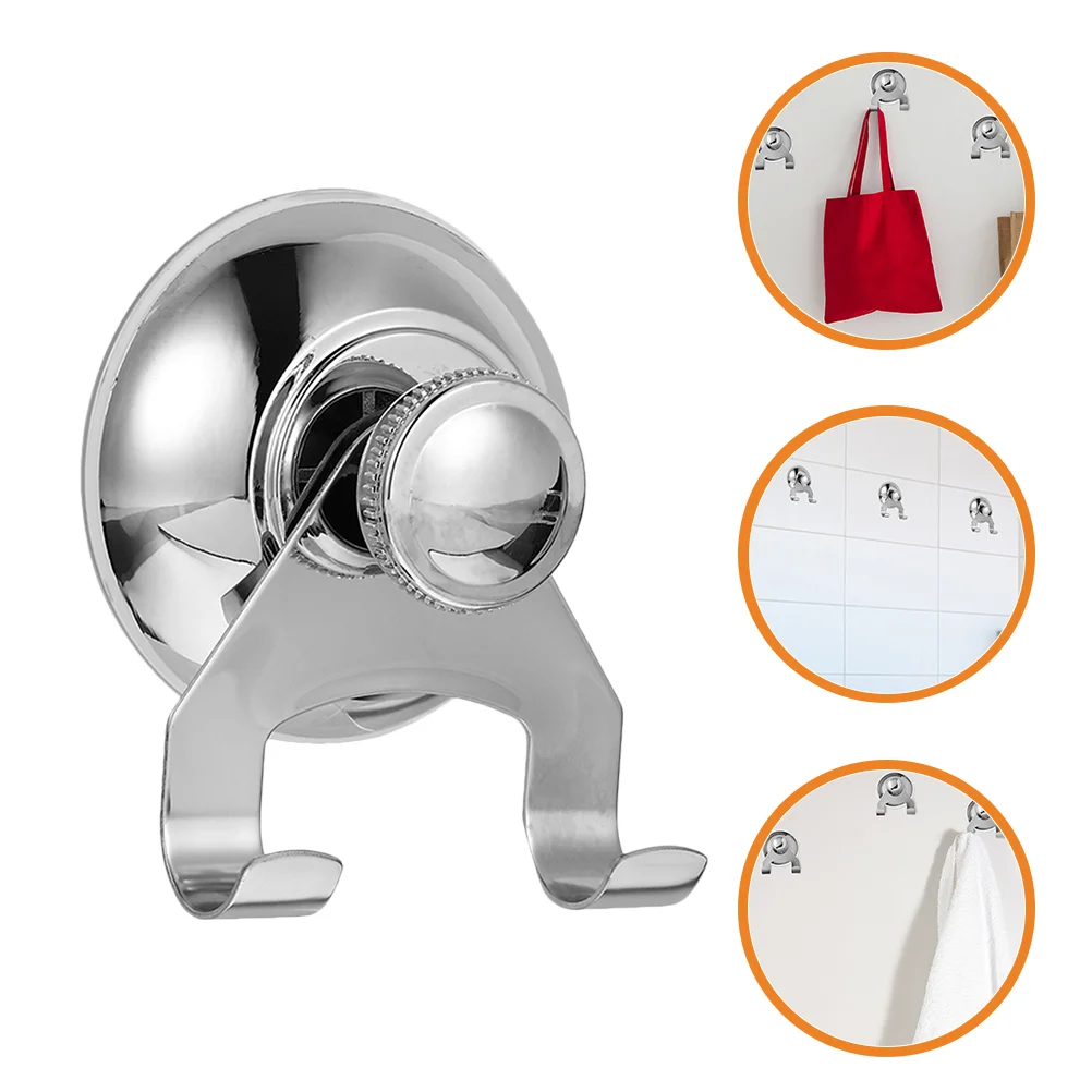 Towel Hook Sucker Clothes Child Kids Hooks Squeegee Stainless Steel Bathroom Holder