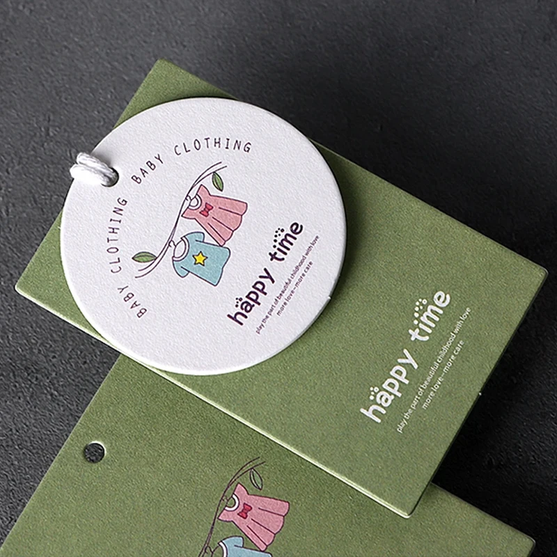 Fast Delivery Hang Tags and Label Garment Paper Cardboard Cloth Print Brand Logo Clothing Hang Tags Swing Tags for Clothes