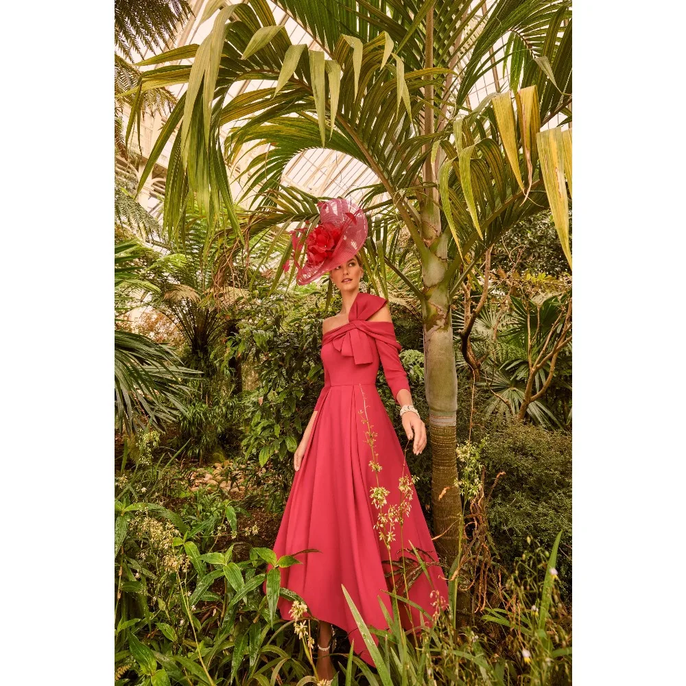 

Customized Bow Shoulder Mother of Birde Dresses 2026 for Women Wedding Off Shoulder A Line Elegant Evening Dress Prom Gowns Midi