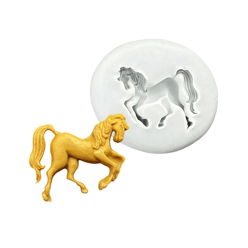 Horse Silicone Cake Baking Mold Sugarcraft Chocolate Cupcake Resin Tools Fondant Decorating Tools