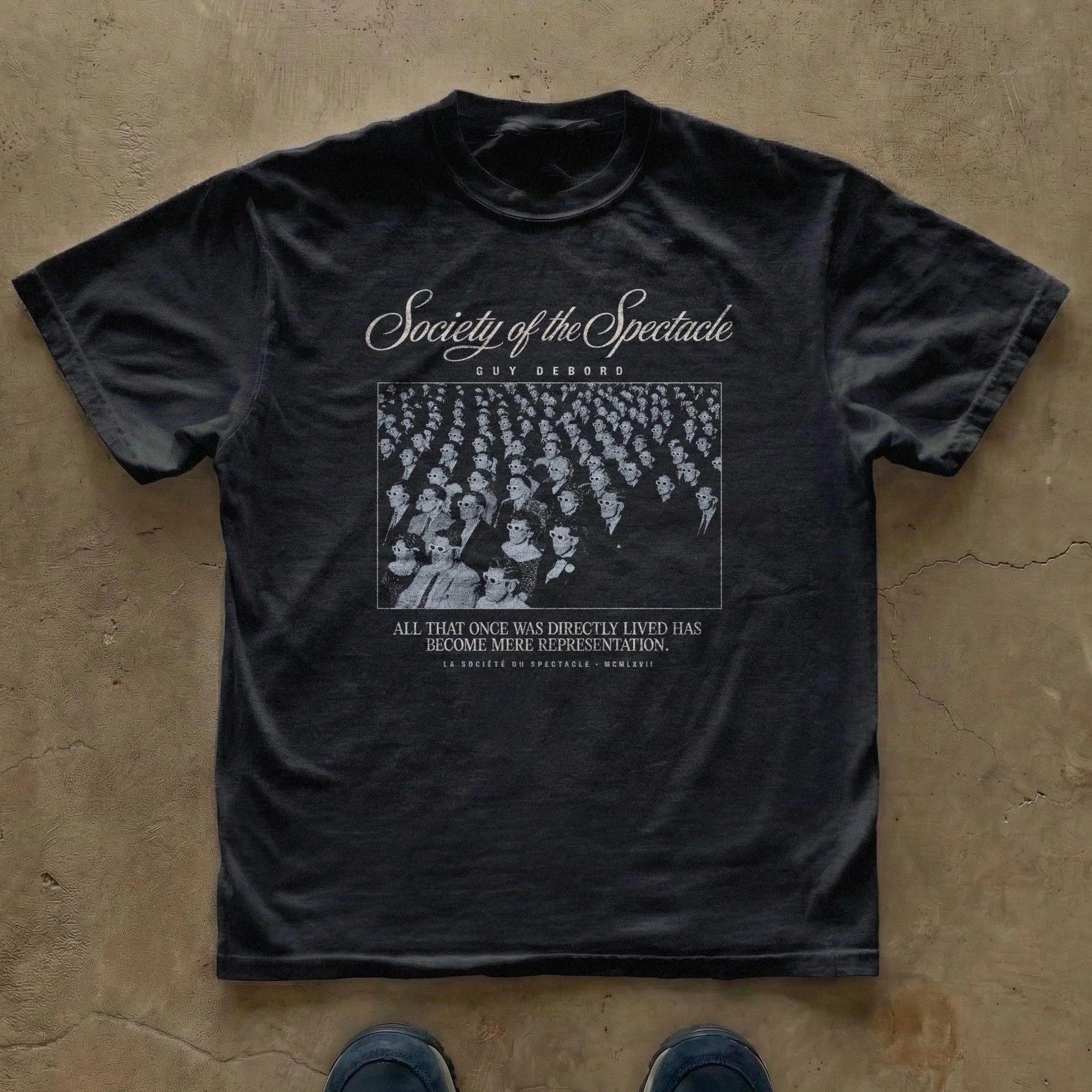 The Society of The Spectacle Guy Debord Philosophy Graphic T-Shirt Cotton Men Women Streetwear Tee