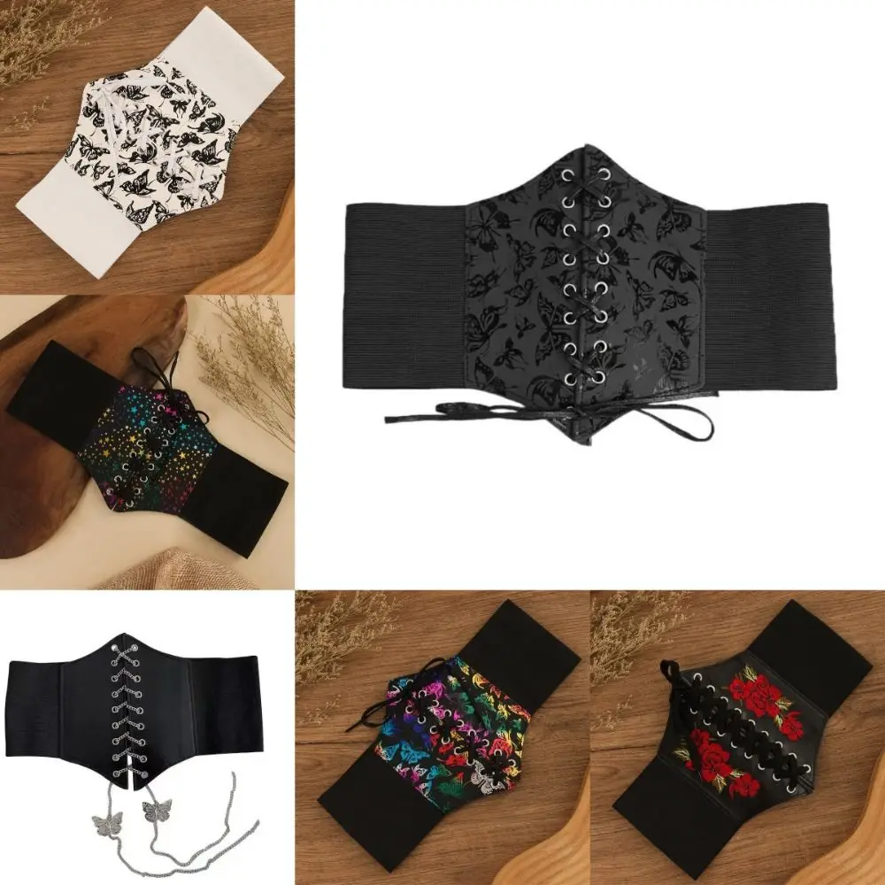 Hot Elastic Corset Waist Belt Wide Slimming Waistband Strap External Wear Simple Waist Bands for Top Decoration