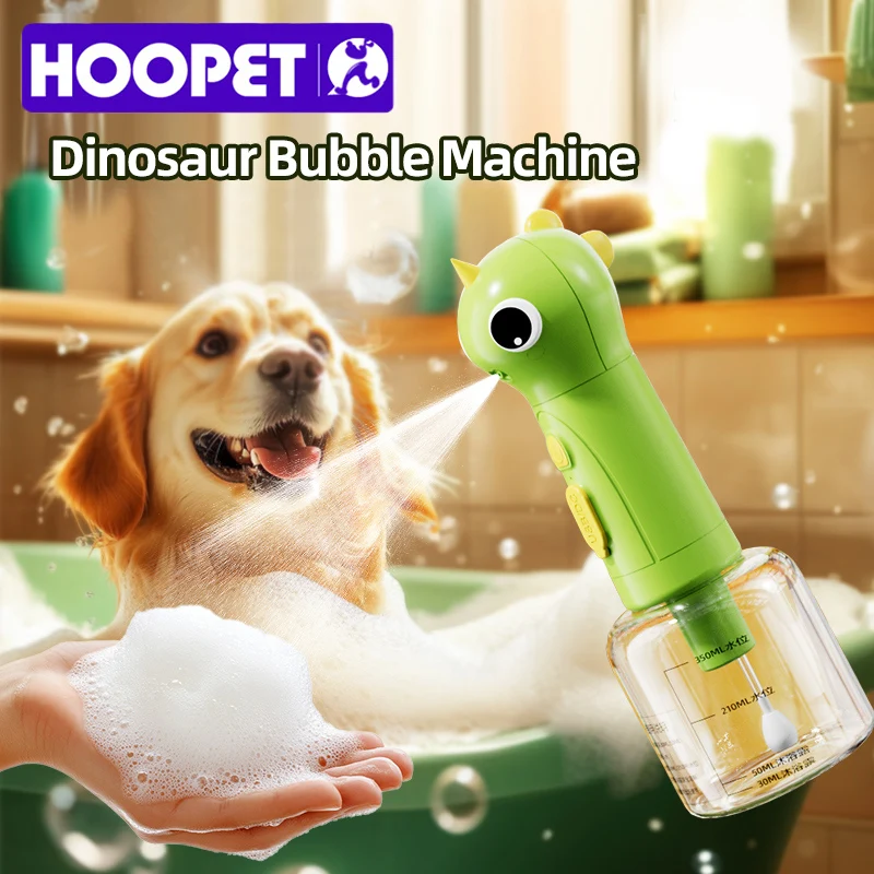 HOOPET Dog Bath Pet Foamer Cleaning Funny Dinosaurs Foamer Cute Bath Gel Automatic Dilution Foaming Cat Mousse Maker