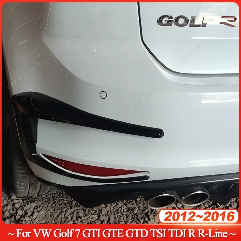 

2 шт. задний бампер сплиттер объемного звучания задний фонарь крышка для VW Golf 7 GTI GTE GTD TSI TDI R R-Line 2012-2016 Bodykits ABS тюнинг