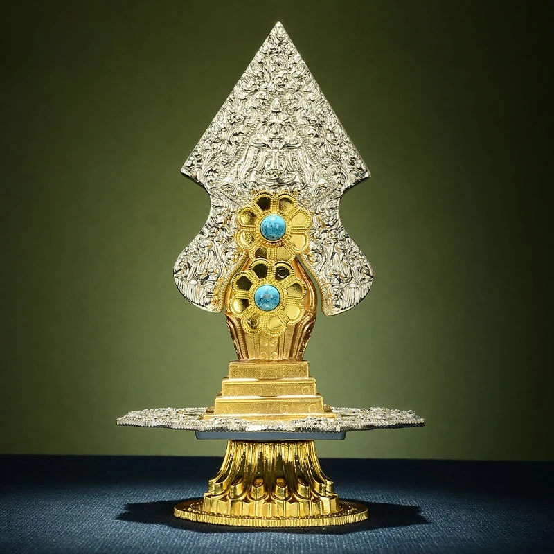 

Dorje Shugden Torma Цветочный Декор из Сплава Буддийский Домашний Алтарь Предложение Настольный Орнамент