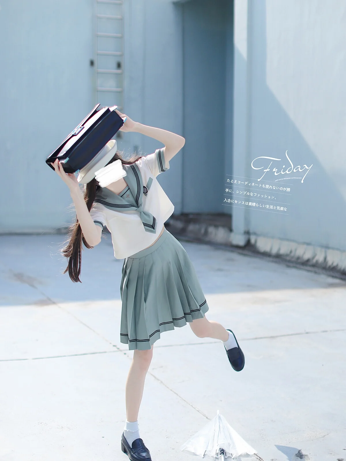 Original Jk Uniform Sailor Uniform Bean Green Fresh And Elegant Summer Dress Short Sleeve Top Skirt Blue Suit Kawaii Girl Gift