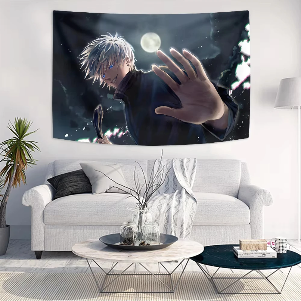 Background cloth, two-dimensional animation, student dormitory, bedside decoration, hanging cloth, rental house wall cloth Flags