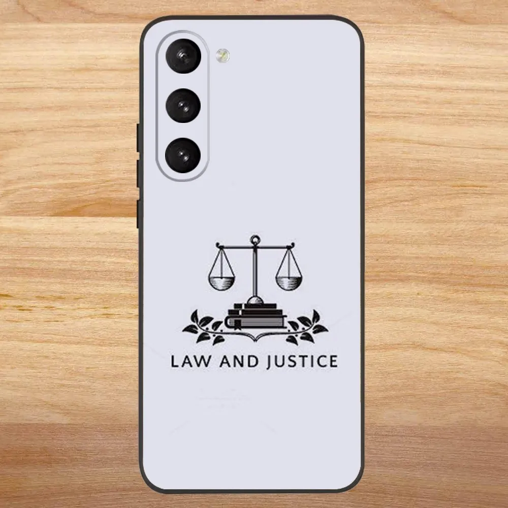 Law Judge Justice Lawyer Phone Case for SamsungS24,S23,S22,S21,S20 Ultra Pro S10,S30Plus,20 Ultra Black Cover image 6