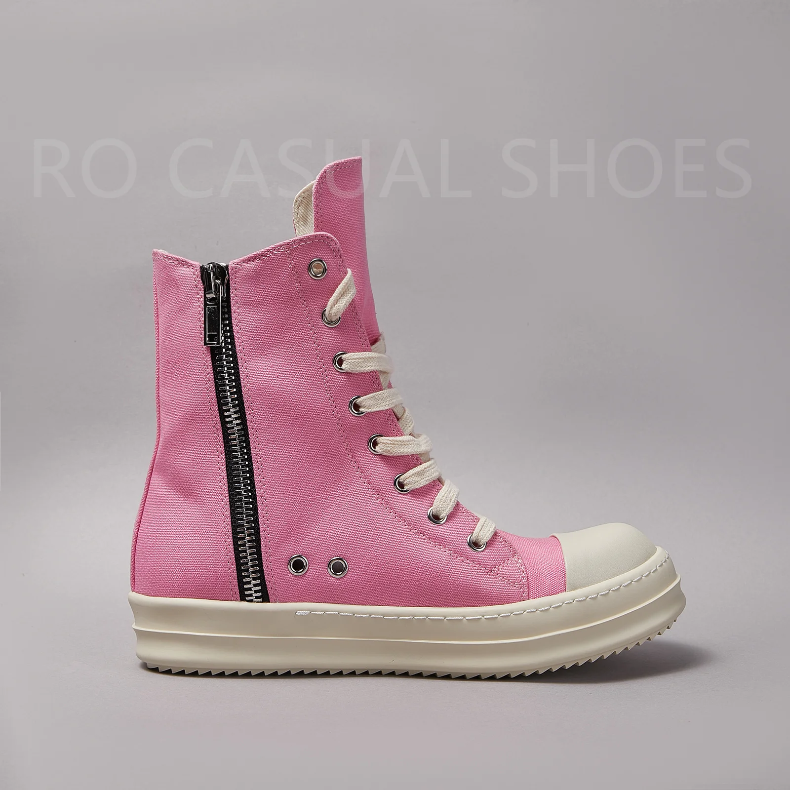 Luxury Outdoor Pink Canvas High Top Casual Men & Women Shoes Owens Design Party Men Women Sneaker & Shoes