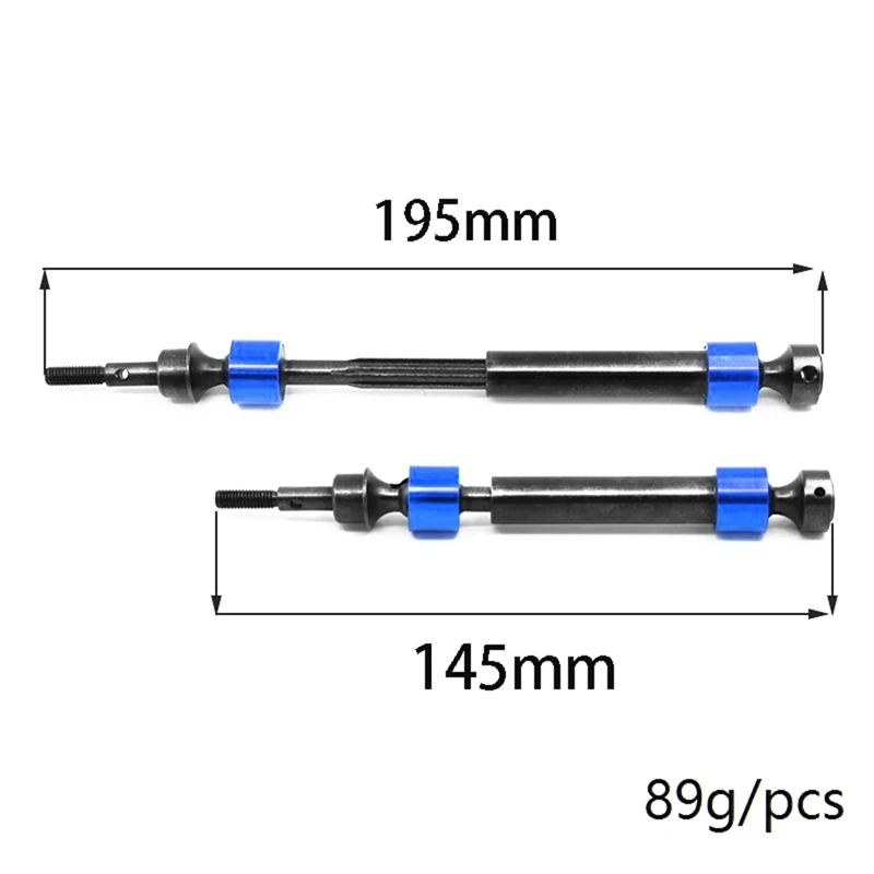 2Pcs Hard Steel Splined CVD Drive Shaft For Traxxas 1/10 Maxx 4S 89076-4 RC Car Upgrade Parts Accessories