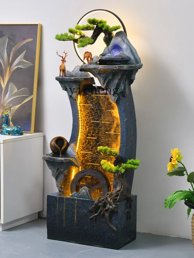 a2 Living Room TV Cabinet Fish Tank Decoration Waterscape Housewarming Gift
