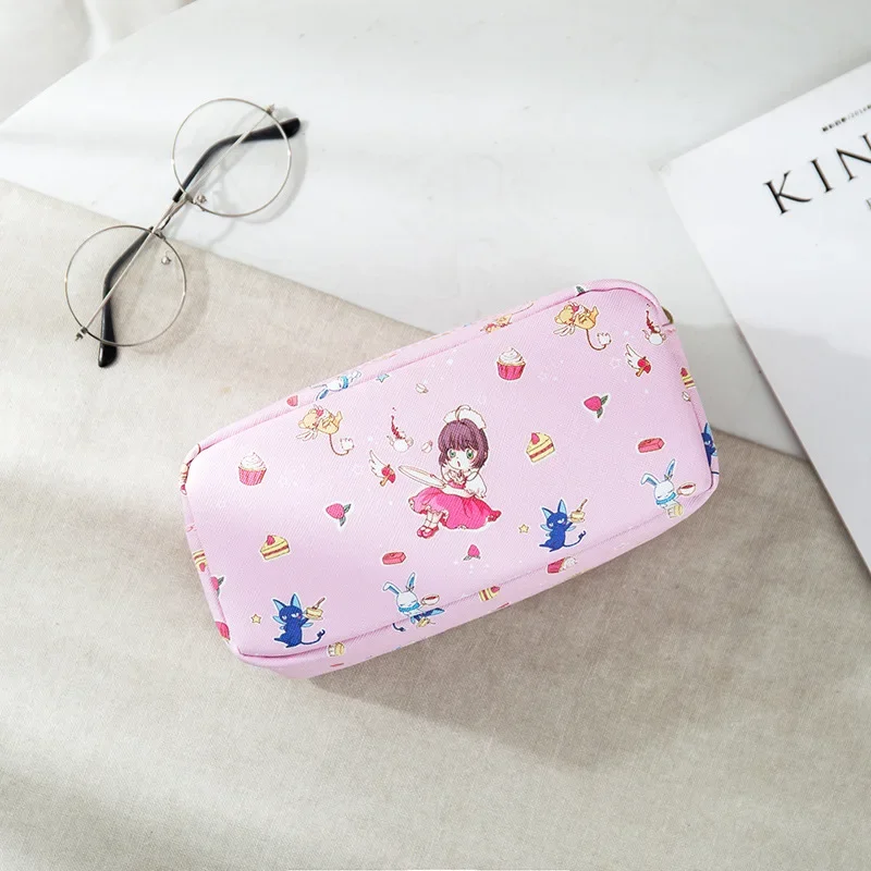 Anime Card Captor Sakura Pencil Case School Student Cosplay Pen Bag Stationery Make Up Bag Handbag