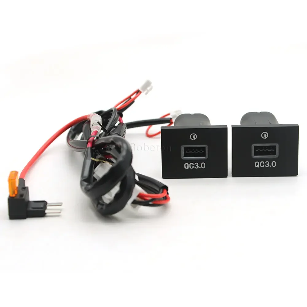 For Ford Focus 2 Mk2 2009 2010 2011 Car Accessories 1pc Dual USB Charger QC3.0 Socket Fast Charge Power Outlet Switch