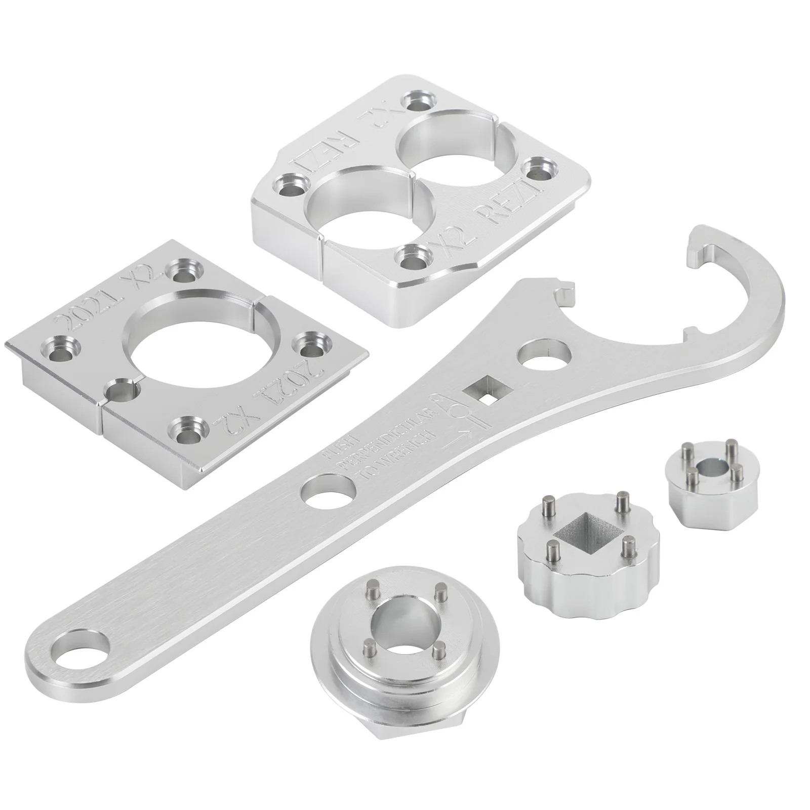 Float Shock Rebuild Tool Kit Schraubstockklemme + Dichtungskopf + 4 Stiftbuchsen für Fox X2 2021 – Detail 4
