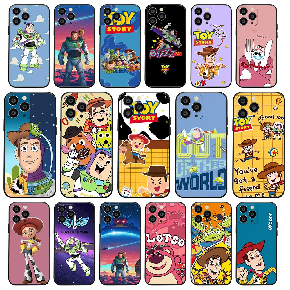 AU-68 Toy Story Buzz Lightyear Black Case For iPhone 11 12 13 14 Mini Plus Pro Max