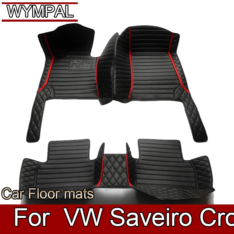 Customized Artificial Leather Car Floor Mat For VW Saveiro Cross G5 5U 2009~2017 Protect Your Vehicle's Interior Accessory