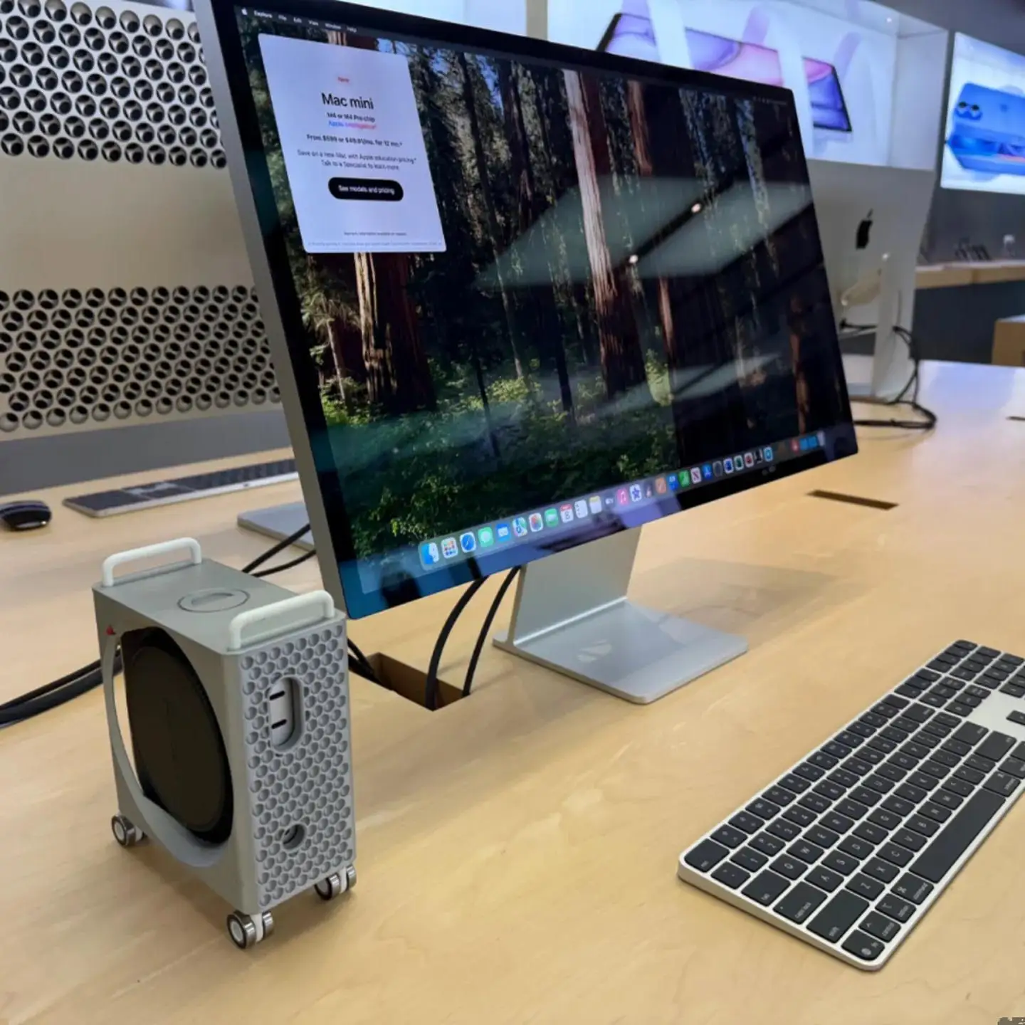 3D Printed for Mac Mini M4/M4 Pro 2024 Vertical Computer Case Protective Dustproof Bracket Storage Stand DIY PC Accessories