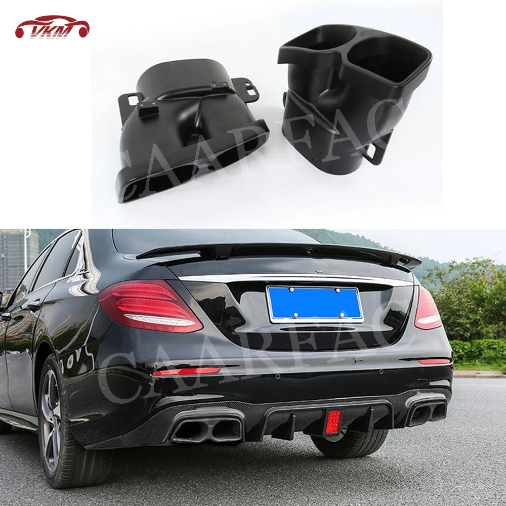 E Class Stainless Steel Exhaust Pipe B Style Muffler Tips Cover For Mercedes Benz C / S / GLE / GLS Class W205 W212 E63